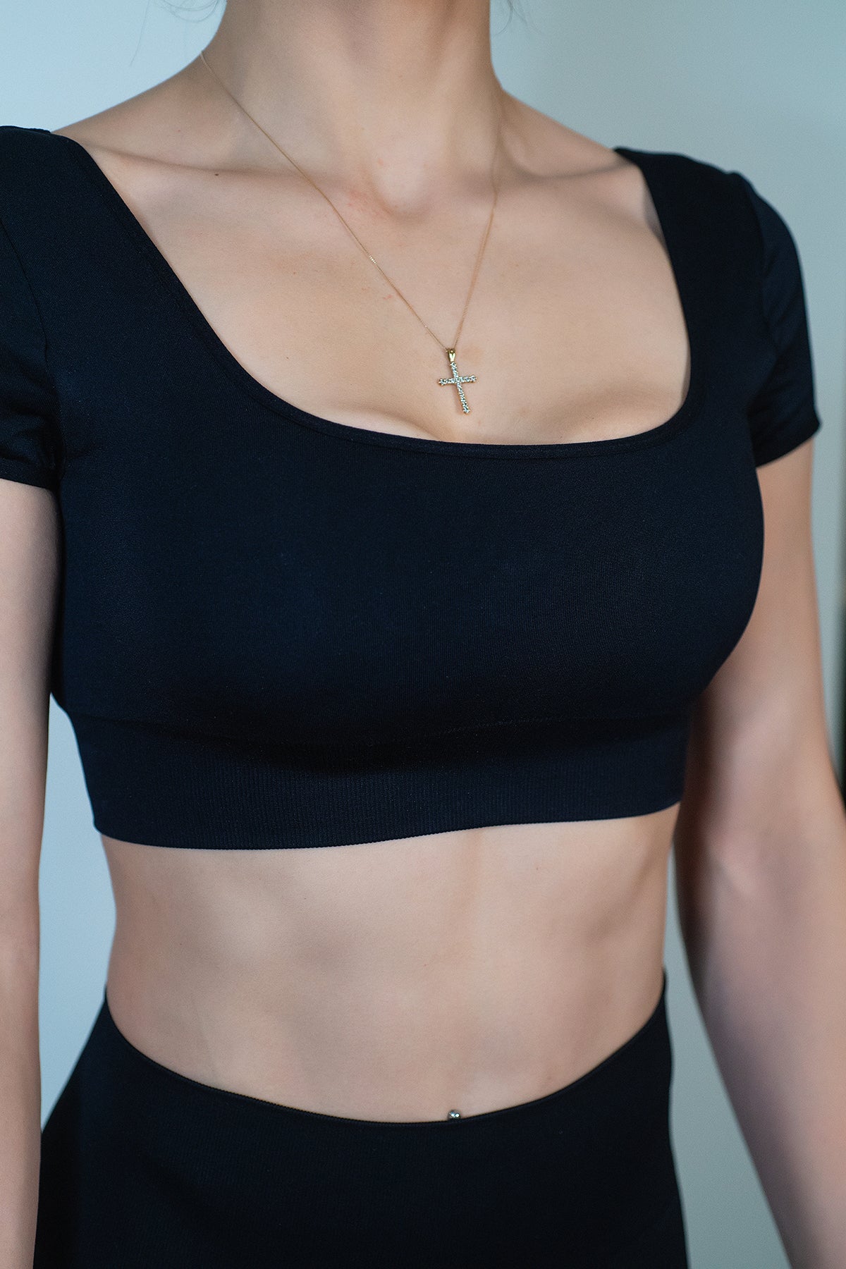 Black Flex Fit Seamless Crop Top