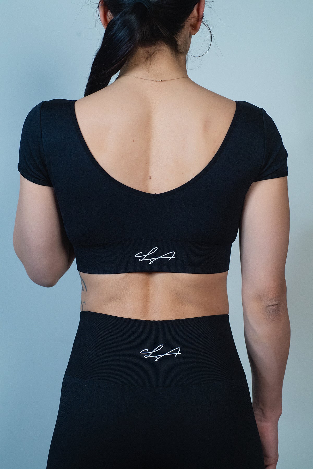 Black Flex Fit Seamless Crop Top
