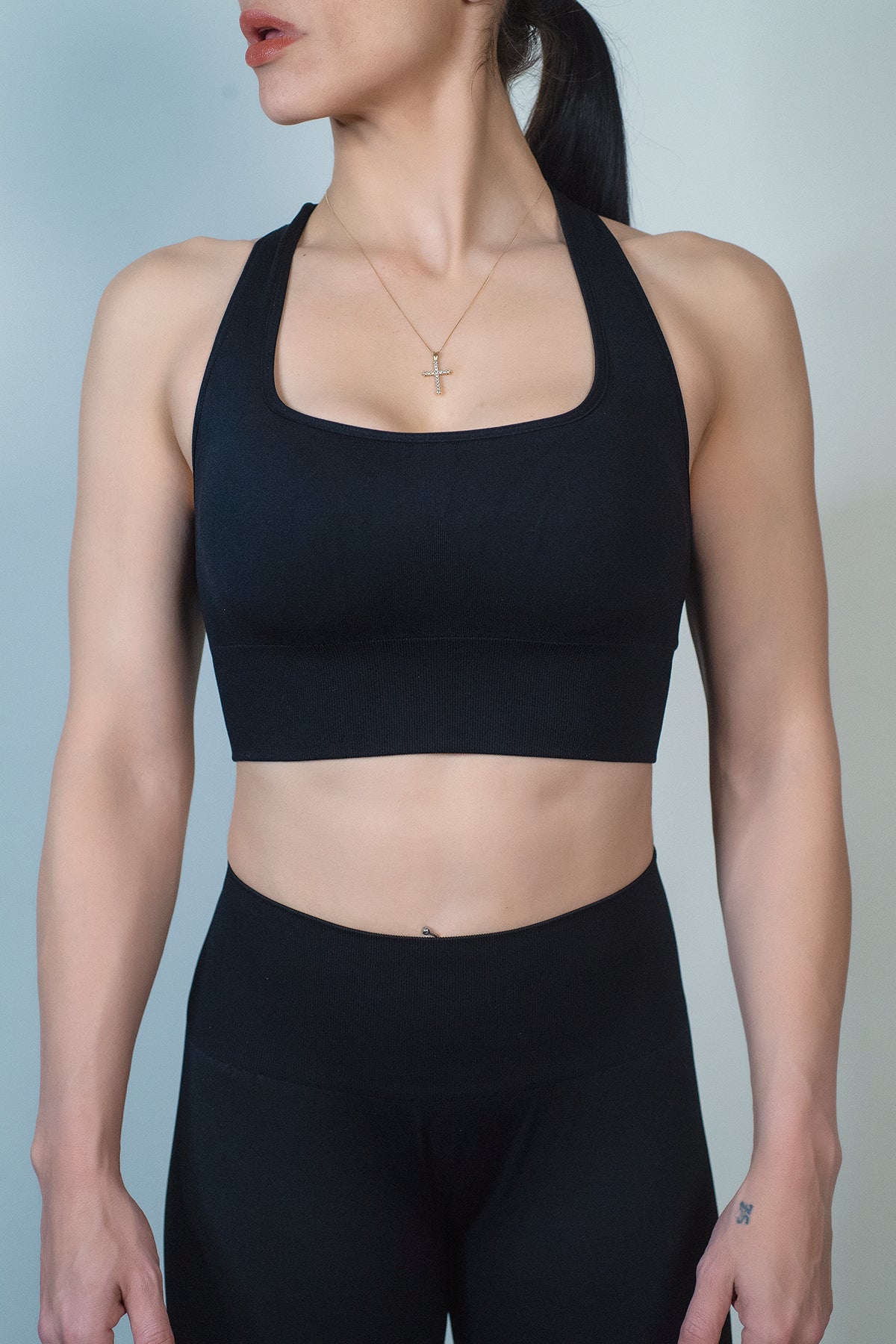 Black Flex Fit Adjustable Sports Bra