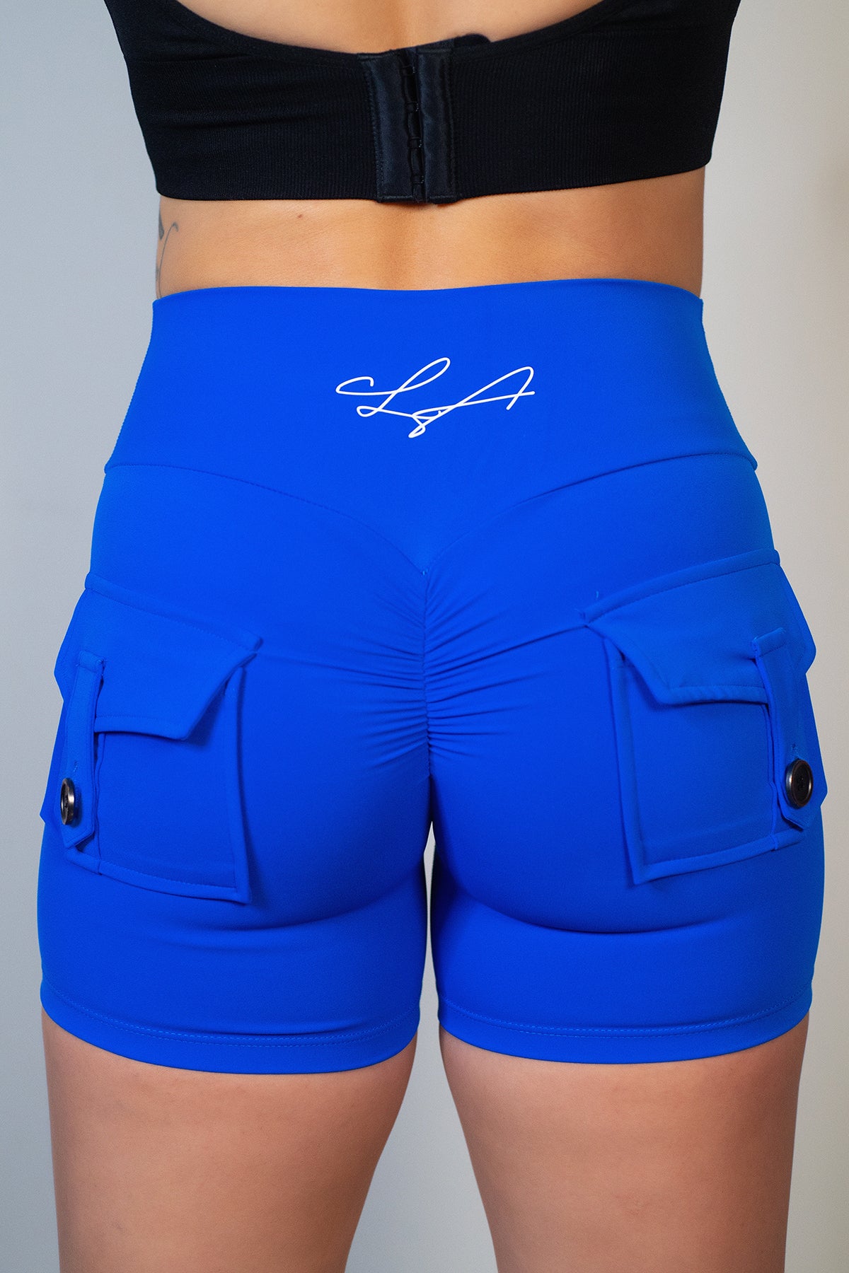 Blue Booty Scrunch Shorts