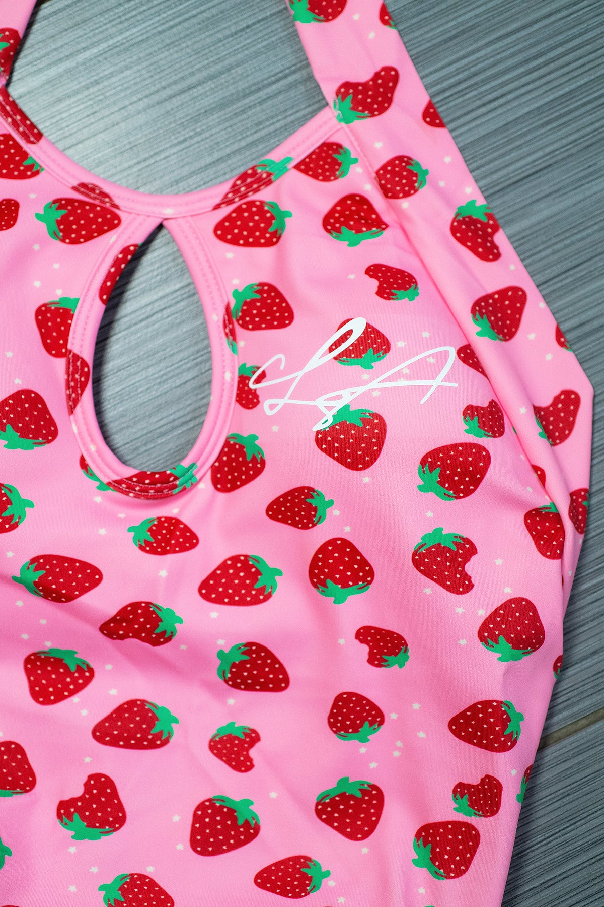 Strawberry Licious Booty Scrunch Romper