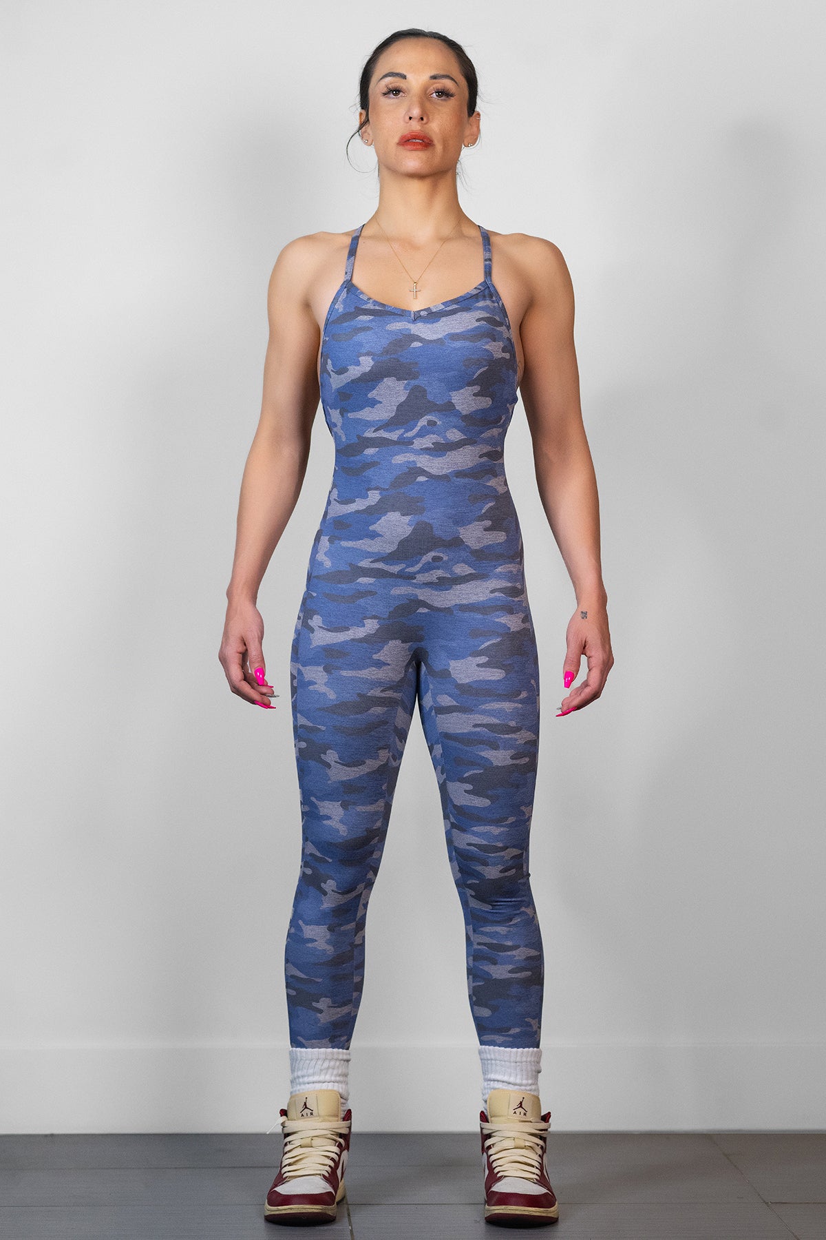 Camo Cross Back Jumpsuit