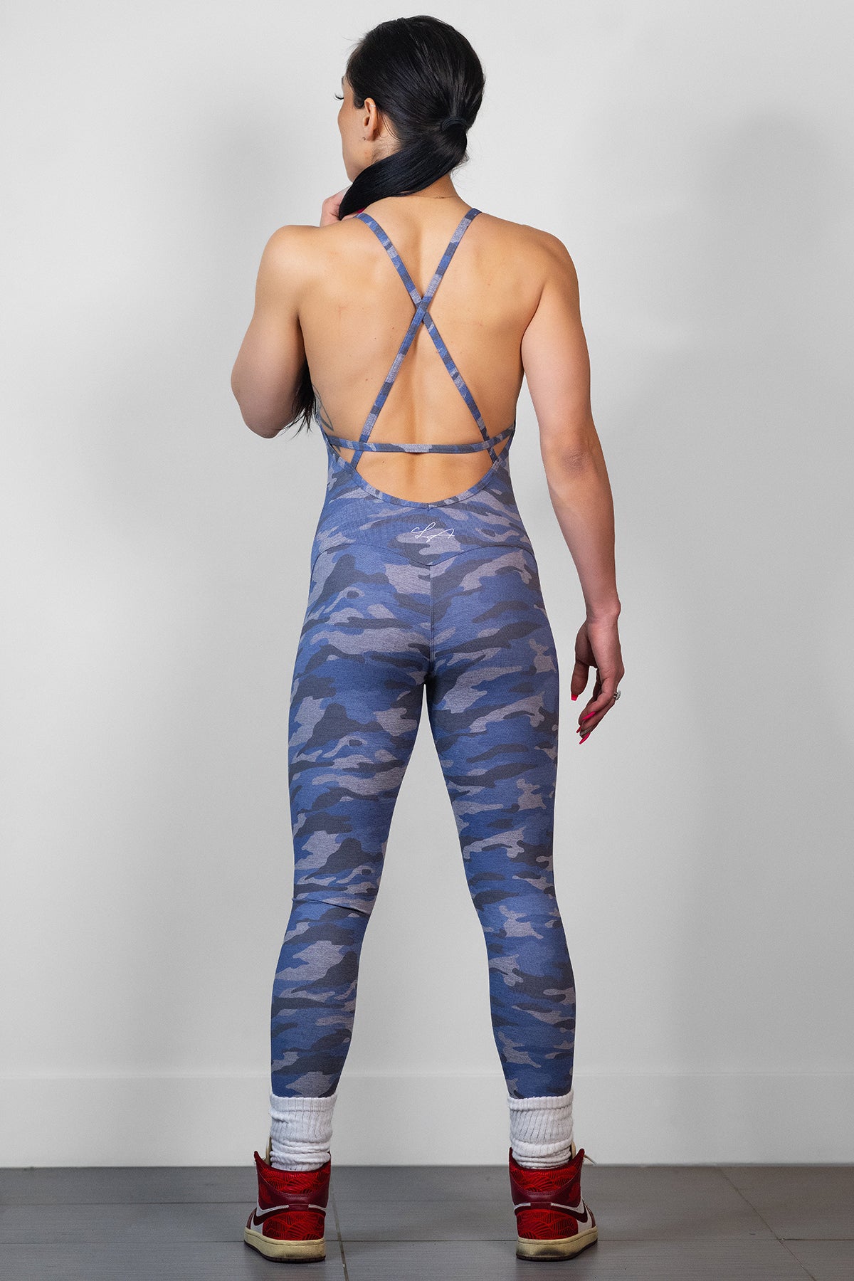 Camo Cross Back Jumpsuit