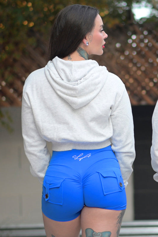 Blue Booty Scrunch Shorts