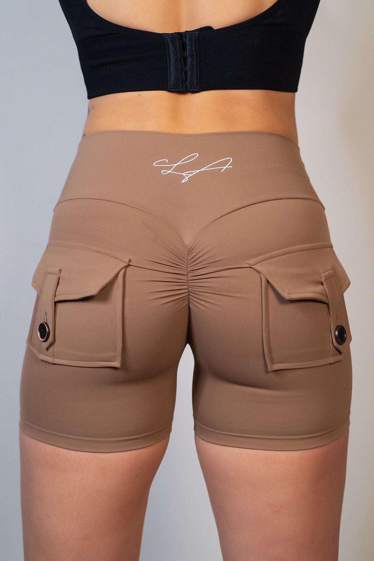 Mocha Booty Scrunch Shorts